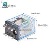 MY2NJ / MY3N Micro Small Intermediate Relay Electromagnetic Relay 8 Pin /11 Pin with Base AC110/220V DC12/24V