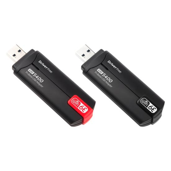 Wireless USB Wi-Fi Adapter Driver Free 6E Network Compact Size Portable Plug-Play Dual