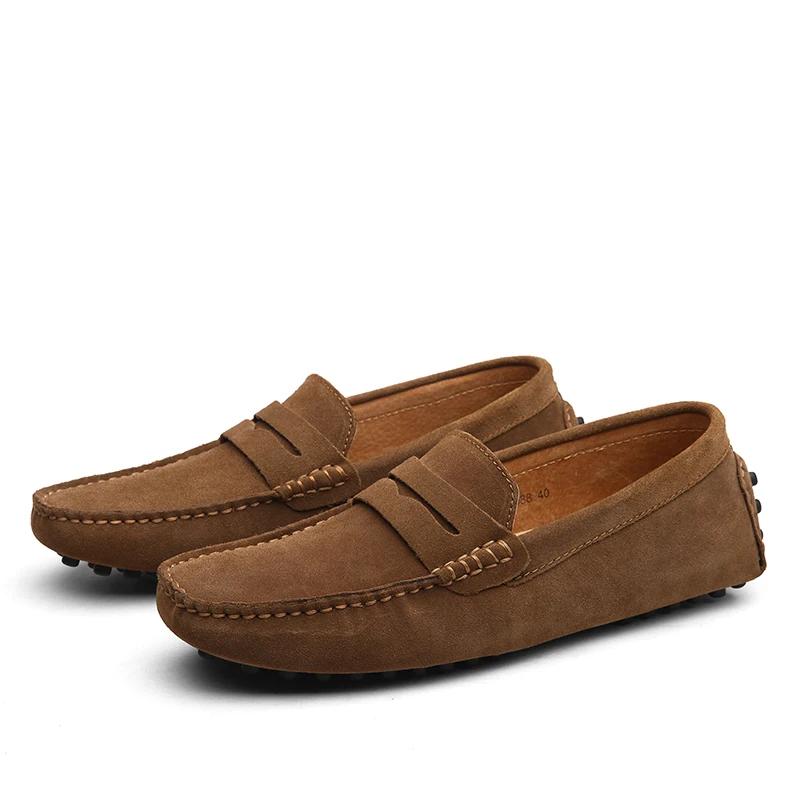 Fashion Men Casual Shoes Fashion Men Shoes Handmade Suede Genuine Leather Mens Loafers Moccasins Slip On Men's Flats Male Driving Shoes