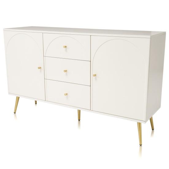 Metal Legs Dressing Table with Drawers Large Capacity Ergonomic Handle Easy To Assemble Home Makeup Vanity Table Bedroom Furniture