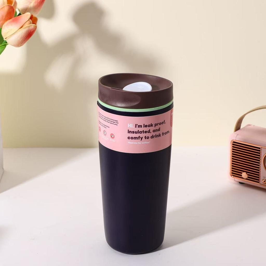 20 Oz Stainless Steel Insulated Tritan BPA Free Portable Water Bottle with Spill Proof Lid To Keep Coffee Hot or Cold