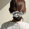 Medium Y2K Hair Band - Silver Elastic, Sweet & Simple Design, Suitable for Valentine's Day and Year Party Accessories.