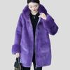 High-end Women's Mink Cashmere Coat Autumn Winter Thick Mid-length Loose Fit Hooded Mink Cashmere Fur Coat