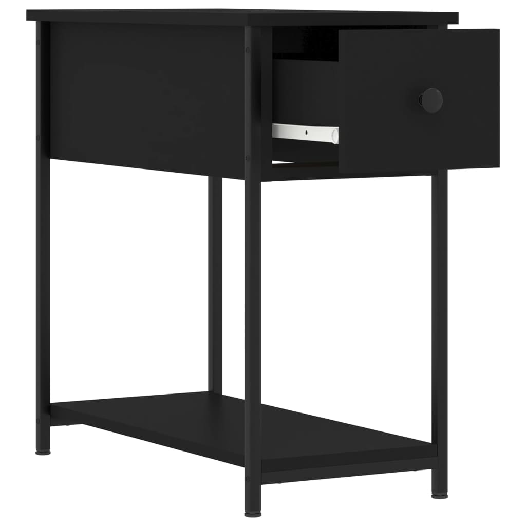 Nightstand Black 30x60x60 cm Particleboard