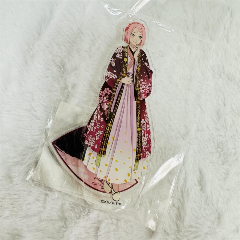 Naruto Acrylic Ornament Haruno Sakura Sasuke Anime Action Figure Car Desktop Decoration Model Toy Cute Birthday Gifts for Lovers