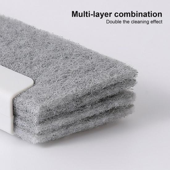 7Pcs Cleaning Brush Set Long Handle Replaceable Sponge Gap Scrubber Window Car Shower Sink Toilet Cleaner