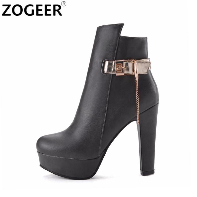 Mode Mode Stiefeletten Für Frauen High Heels Schnalle Kurze Boot Plattform Schwarz Weiß pu Leder Party Tanz Schuhe Damen Große Größe