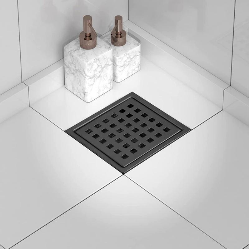 Stainless steel Floor Drains Tile Invisible Embedded Grid Shower Deodorant Floor Drain Kitchen Bathroom Hardware Fittings
