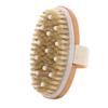 1PC Natural Bristle Body Brush - Exfoliating Wooden Massage Brush for Cellulite & Dead Skin - Wet/Dry Use - SPA Shower Brush