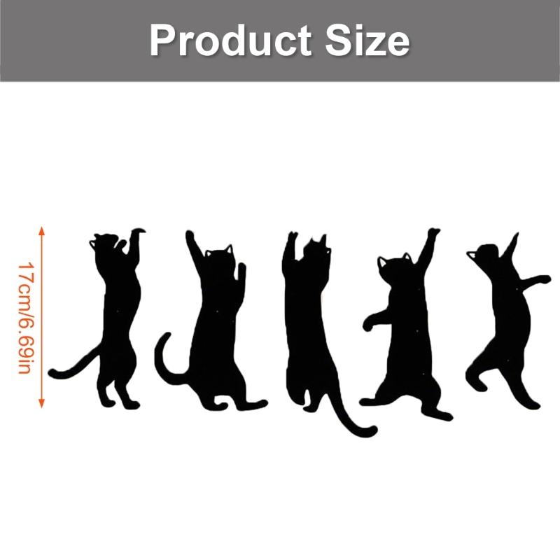 5Pcs Kitten Themed Metal Bookmarks Rustproof Iron Bookmarks Page Markers For Notebook Novel Journal Planner Scrapbooking