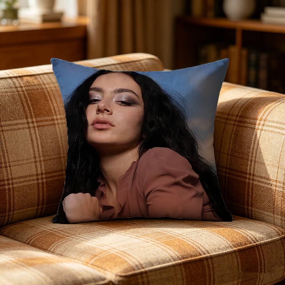CCharli XCX Retro Pop Style Pillow Case Pattern Printed Pillowcase For Living Room Sofa Cushion Cover