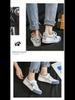 Triple Canvas Korean Style Casual White Sneakers for Female Students - WDSW-90001
