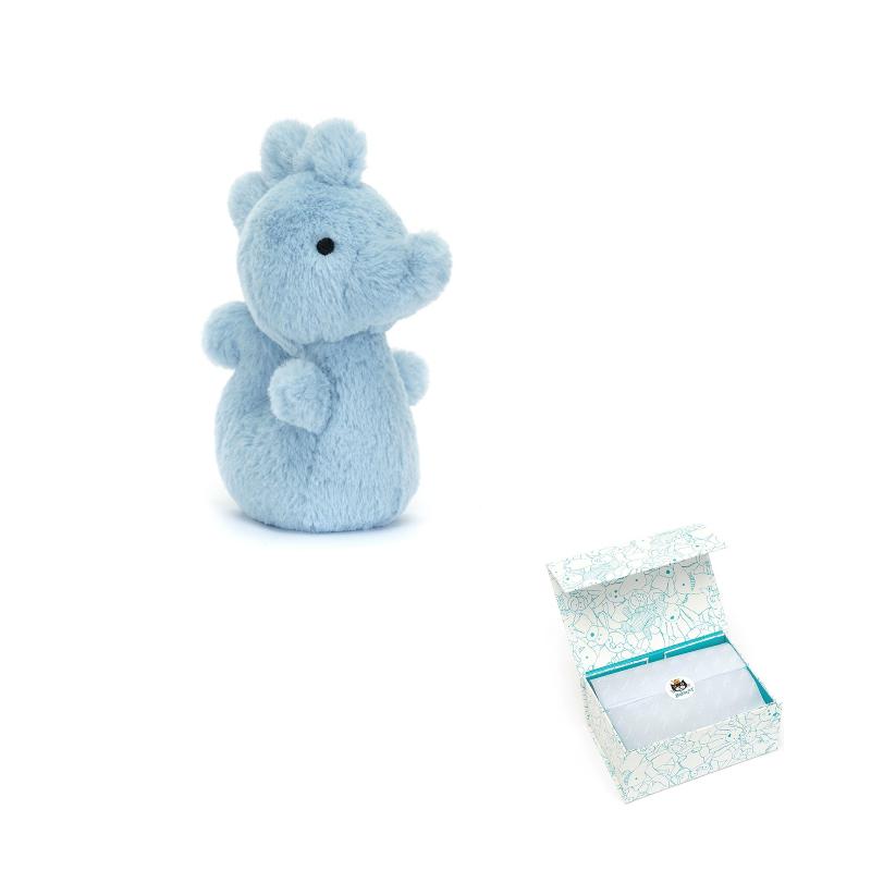 JELLYCAT Ocean Series Fluffy Seahorse Cute Doll Plush Doll Sitting 12cm high