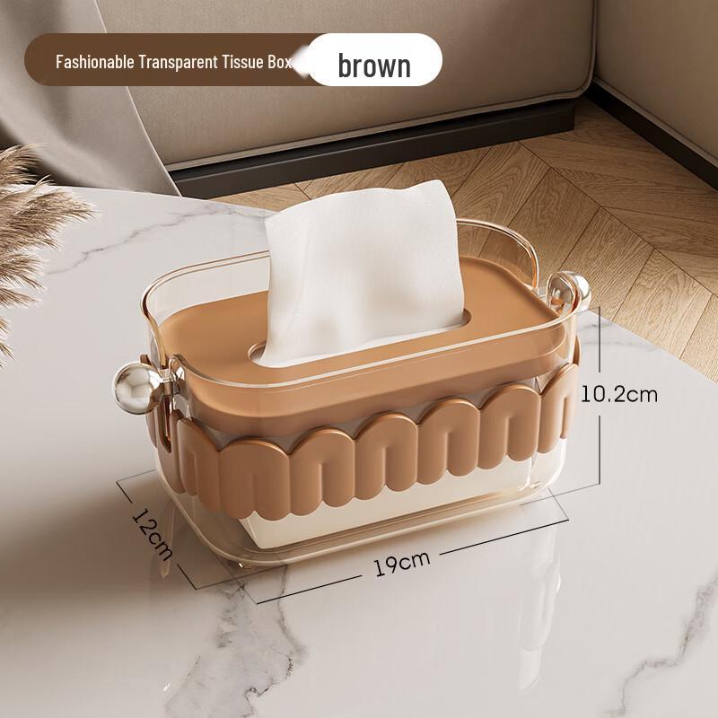 Cream Style Desktop Tissue Box