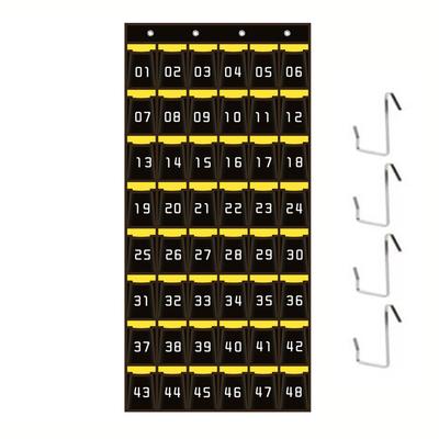 Non-Woven Fabric Numbered Pockets Better Load-Bearing with Hooks Cell Phone Hanging Organizer Wall Mount Phone Wall Pouch