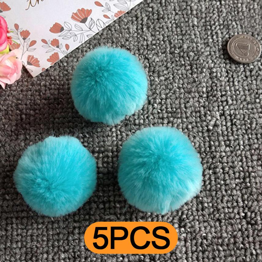 5pcs 4cm 5cm Faux Fur Pompom Fluffy Soft Balls DIY Hair Ball Pom Pom for Handicrafts Handmade Sewing Crafts Materials