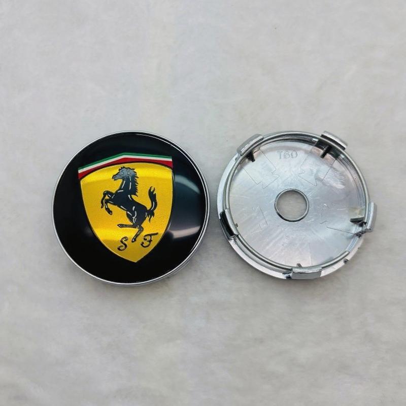 1 ks 60mm pro kryt kola vozu Ferrari Modifikace ocelového ráfku Univerzální Zlaté Logo Výstavní Znak Dekorace Samolepky Příslušenství