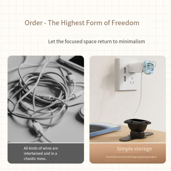 Retractable Charger Cable Winder Tangle-Free Universal Charger Power Data Cord Organizer Silicone Cable Holder Charging Wire Saver