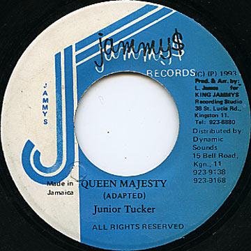 

7inch Record JUNIOR TUCKER - Queen Majesty Jammys 1993 Jamaica Reggae, Ska & Dub