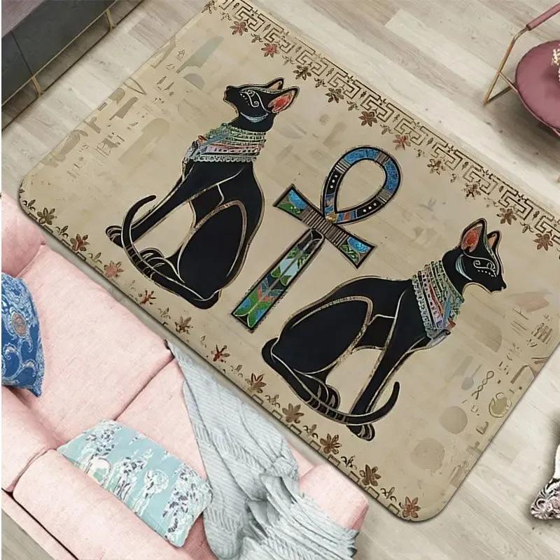Ancient Egypt Egyptian Door Mat - Non-Slip Home Decor Washable Rugs for Kitchen, Corridor, Bathroom & Hallway Entrance