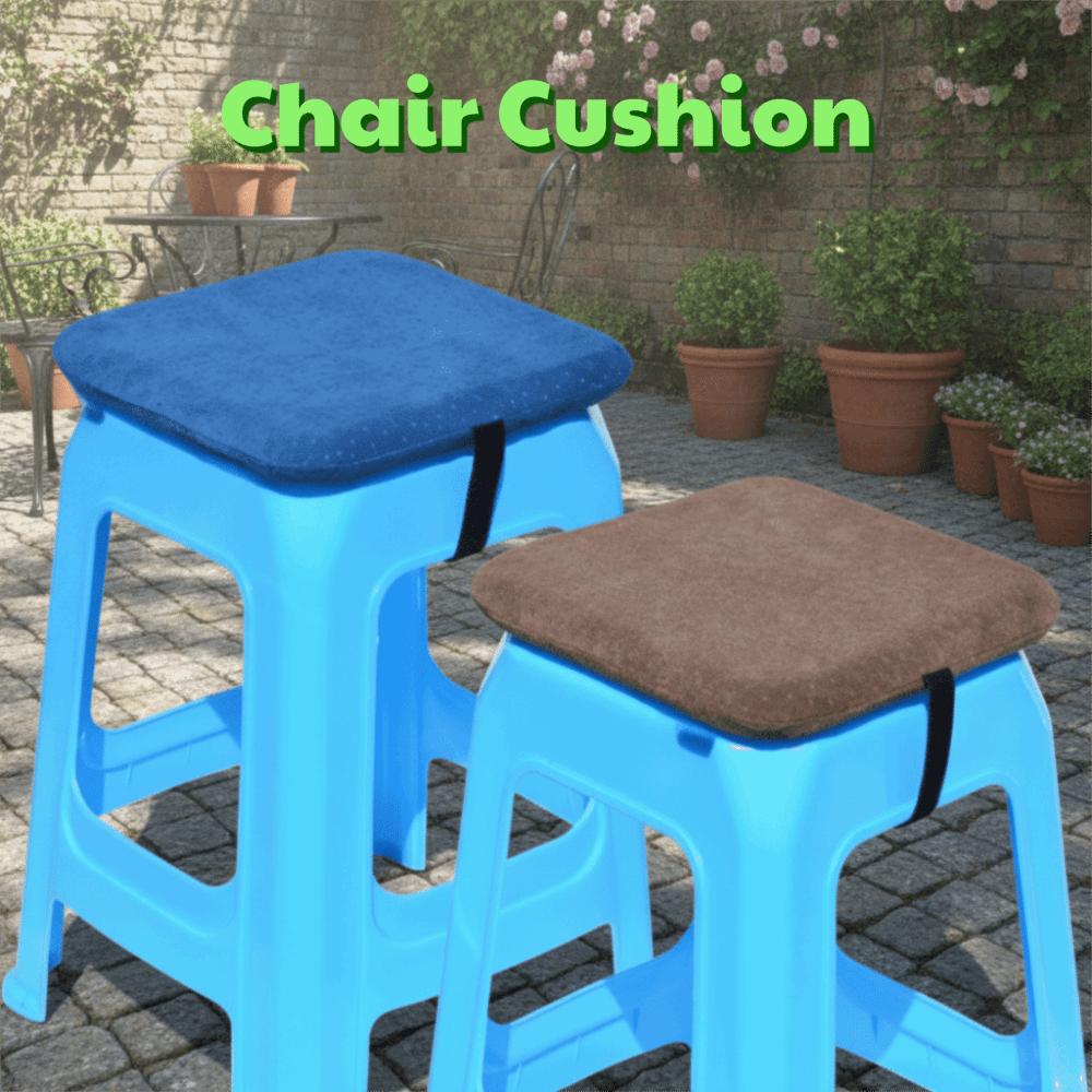 Square Seat Cushion with Strap Plastic Stool Pad Universal Student Chair Cushion Kindergarten