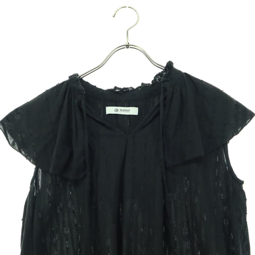 Beauty Products Nano Universe French Sleeve V Neck Blouse 36 Black Women Used