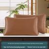 Summer Cool Rattan Pillow Mat & Pillowcase Set - Ice Silk Bamboo, Pair for Adults
