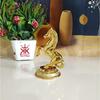 Golden Finish Jumping Horse Metal Statue for Wealth, Income and Bright Future & Feng Shui & Vastu (8.5 X 6.5 X 12 Cm, Gold)