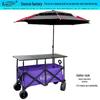 Foldable Liftable Large Table with Sunshade for RV, Camping, Fishing, Picnic, and Food Trucks