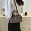 New Summer Retro Texture and Fashionable Solid Color Simple Printed Fashionable Hand-held One-shoulder Crossbody Shell Bag