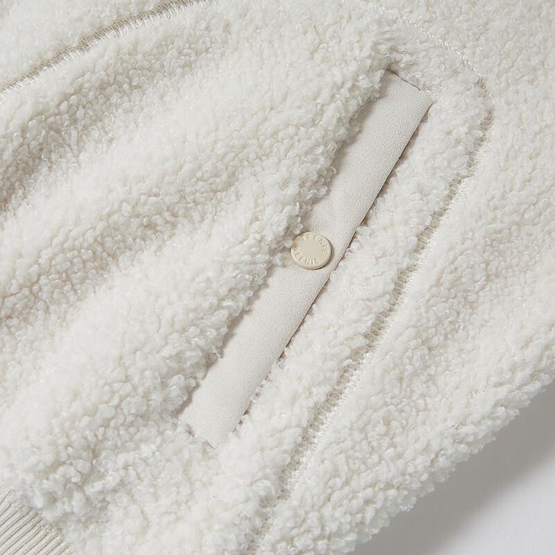 Teenie Weenie Women's 2025 Autumn Round Neck Faux Lamb Wool Sweatshirt