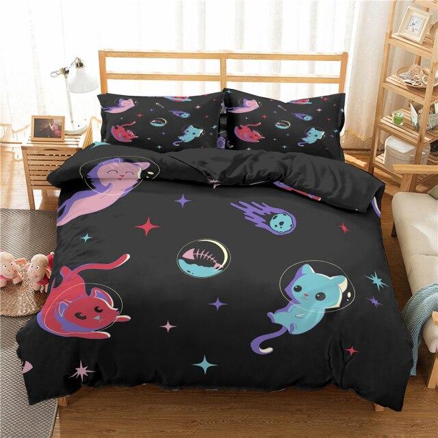 mermaid cat comforter