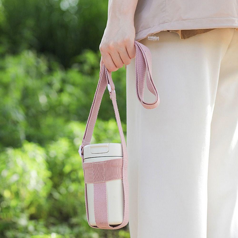 With Adjustable Shoulder Strap Cup Sleeve Reusable Mug Holder Fashionable Storage Tote Bag