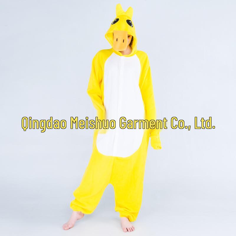 Růžové Modré Zvířecí Kreslené Fleecové Onesie Pyžamo pro Páry - Podzimní/Zimní Kolekce