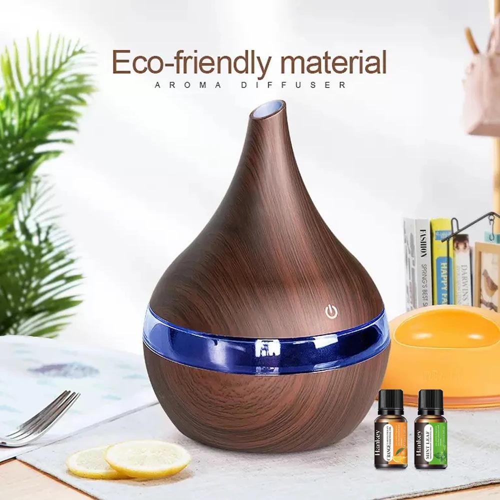 300ml Quiet Humidifier & Aromatherapy Diffuser for Bedroom, Office Essential Oil Compatible, Soothing Cool Mist