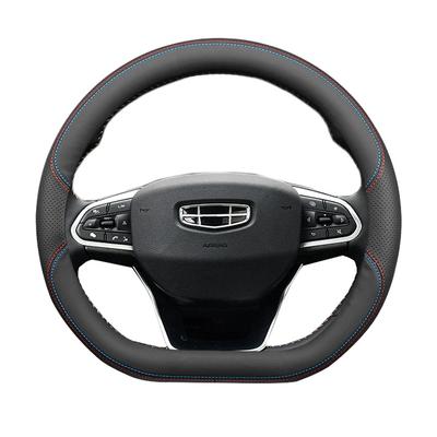 High Quality Leather Car Steering Wheel Cover Wrap for Geely Monjaro Okavango 2020 - 2026 D Type Braid On Steering-Wheel