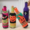 New Halloween Decoration Christmas Knitted Pumpkin Wine Bottle Cover Red Wine Cover Restaurant Decor Wine Bottle Clothes Gift