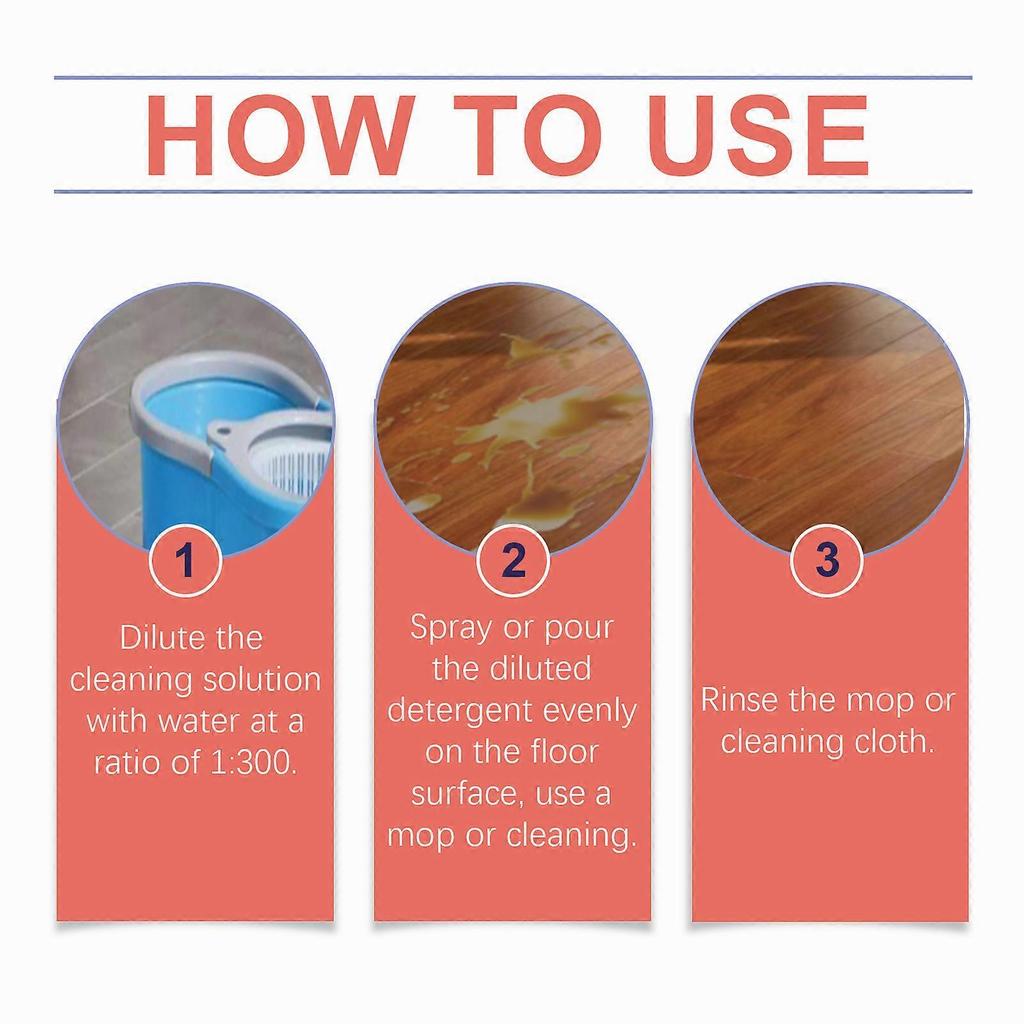 Floor Cleaner, Powerful Decontamination Floor Cleaner, 100ml Laminate Floor Polish Tile Cleaner, Wooden Floor Cleaner