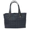 Used Tote Bag New Travel Line COCO Mark Jacquard Nylon/leather Black 8th
