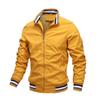 Men's Casual Sports Jacket, Stand-up Neck Zipper Jacket European and American Zipper Jacket