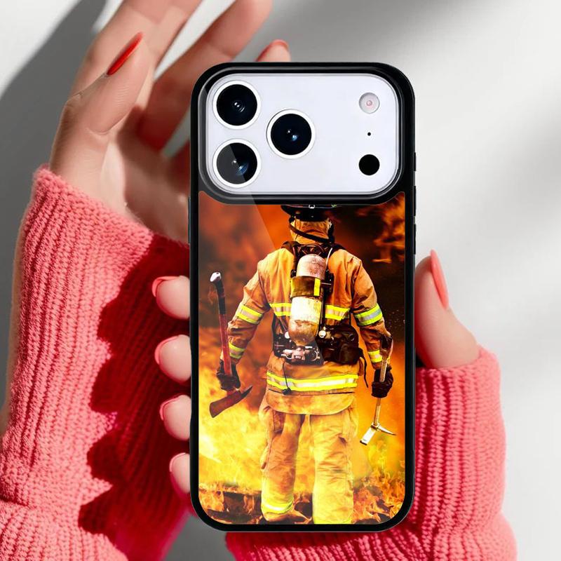 Firefighter Heroes Fireman print Phone Case for iPhone 17 16 15 14 13 Pro Max Back Cover for 12 11 Pro Coque
