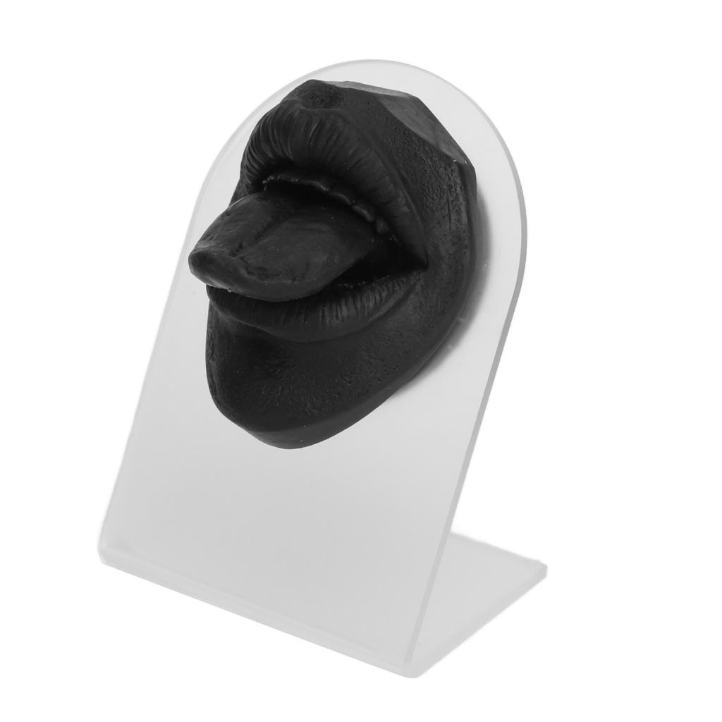 Silicone Tongue Mouth Model With Display Stand Simulated 3D Tongue Piercing Body Practice Model