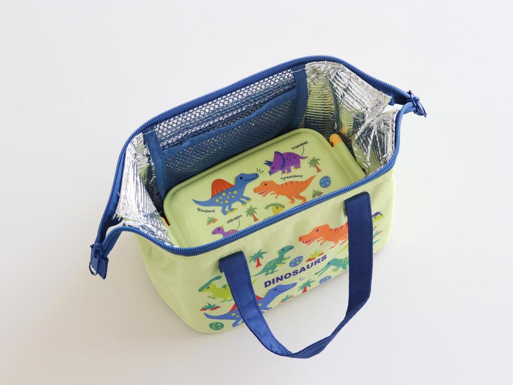 Skater Lunch with a Soft Single Made in Dinosaur Picture Dinosaur Design for Boys Children's Box, 450ml, Dome-Shaped Lid, Tier, Japan, Book,