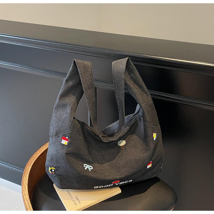 Vintage Tote Bag Large Bag Women's Shoulder Crossbody Lazy Style Underarm Bag Large Capacity Versatile Bag