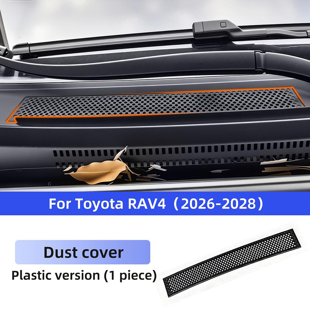 Für Toyota RAV4 2026-2028 Motorhauben-Wasserablaufkanal-Schutz Abdeckung aus ABS Schwarz Zierleiste Schutz Zubehör für den Motorraumschutz