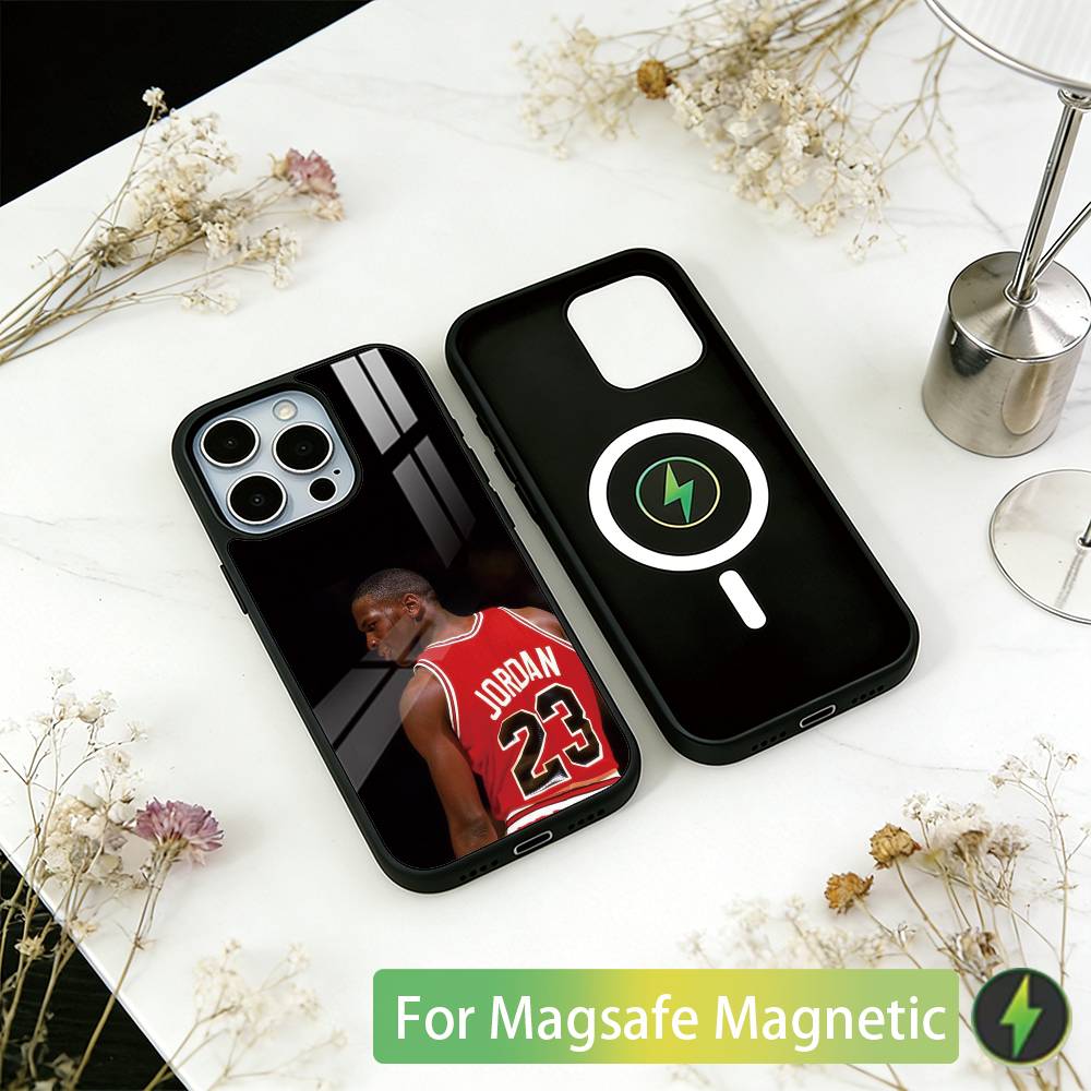 Basketball Michael J-jordan Phone Case For iPhone17,16,15,14,13,12,11 Plus,Pro Magnetic with Magsafe Wireless Charging