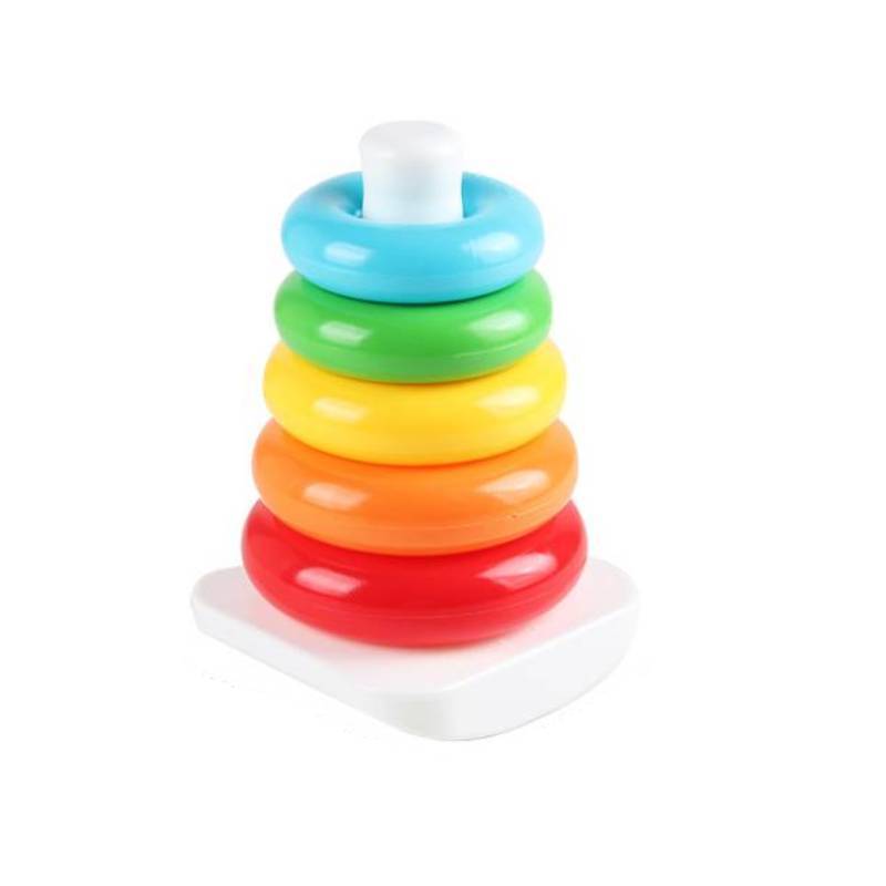 Rainbow Spinning Stacking Rings Toy For Baby Brain Development And Visual Skills