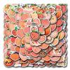 110 Fruit Peach Graffiti Style Waterproof Stickers for Skateboards, Luggage, and Journals