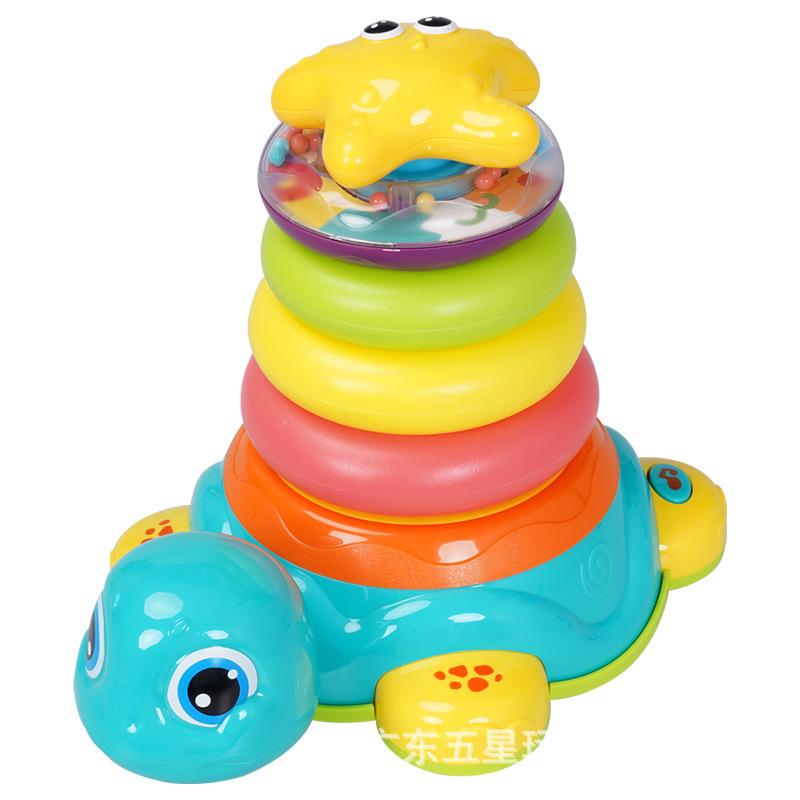 

Пятизвездочный многофункциональный пазл Универсальное колесо Черепашка Сложение Музыка Просвещение Раннее образование Родитель-ребенок Познавательное Интерактивные Мультяшные игрушки синий