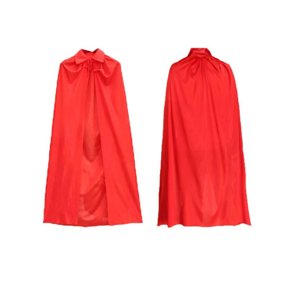 

Детский плащ-призрак с воротником-стойкой и шляпой, мужской костюм на Хэллоуин для мужчин/женщин S-Red Simple